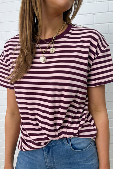 Blush Burgundy Stripe: eve