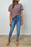 Blush Burgundy Stripe