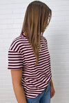 Blush Burgundy Stripe