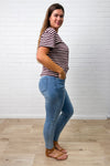 Blush Burgundy Stripe