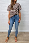 Choc Marle Stripe