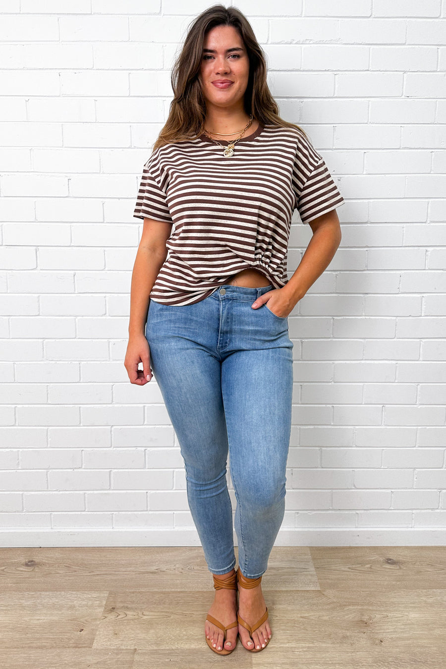 Choc Marle Stripe