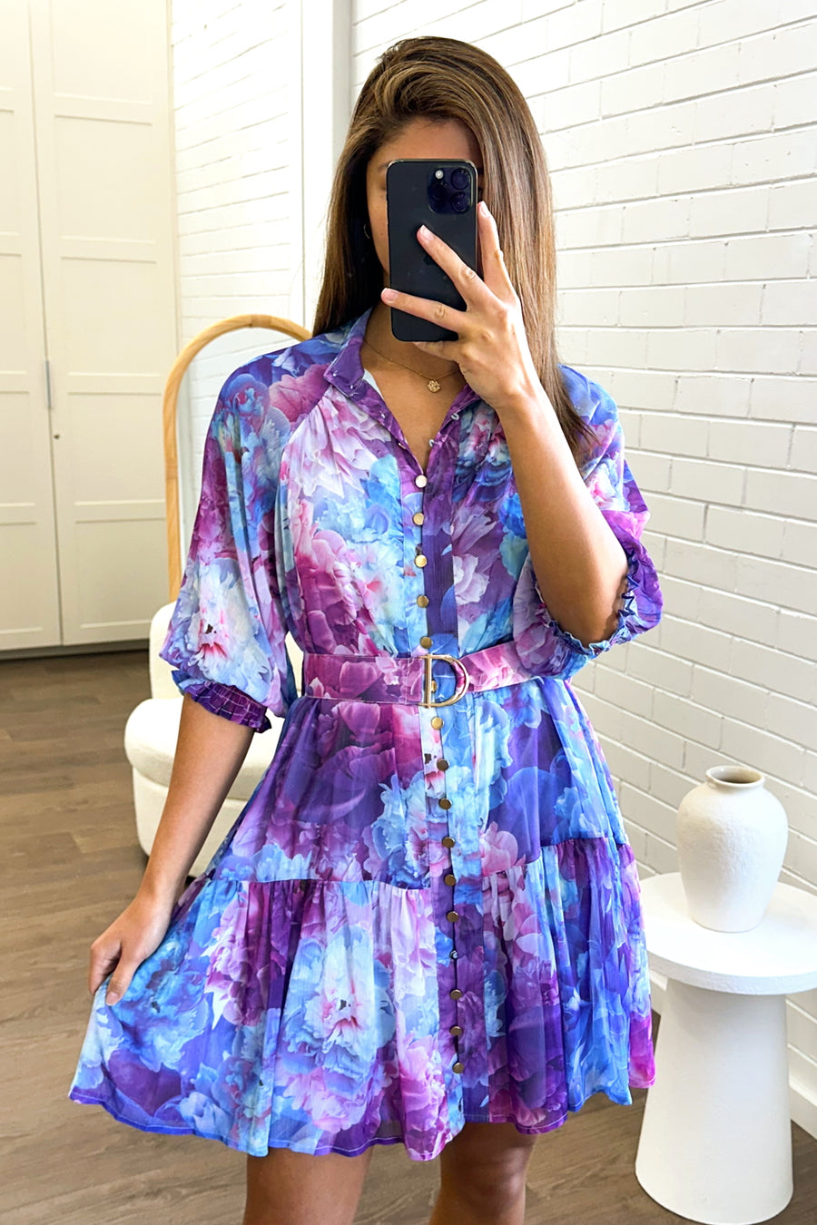 Purple Blue Floral