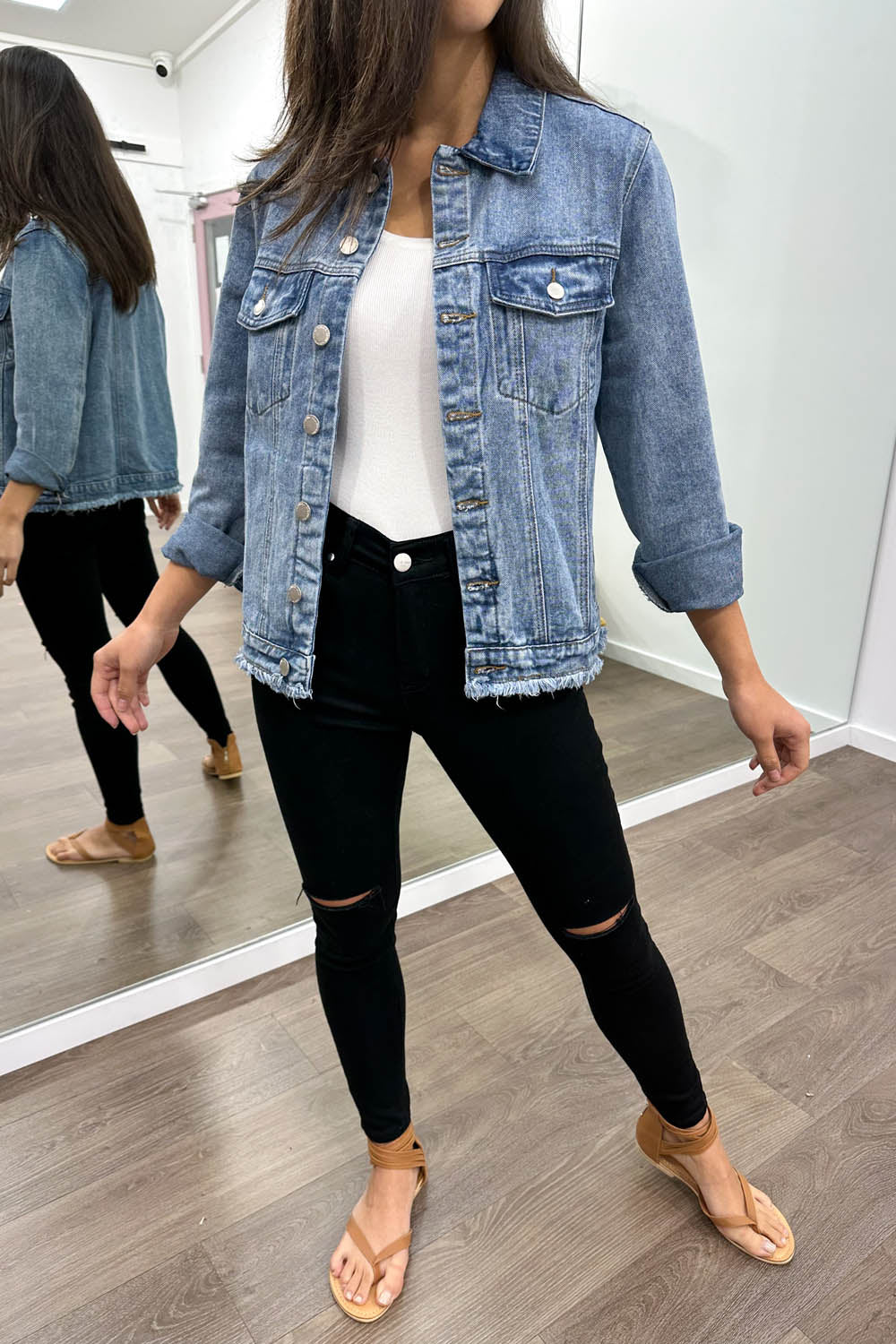 Democracy Puff-Sleeve Denim Jacket - 20824640 | HSN