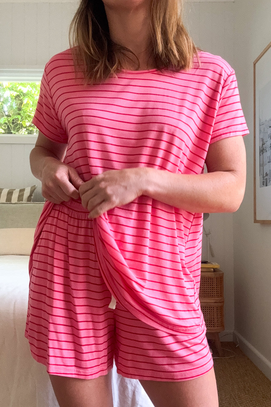 Pink Red Stripe