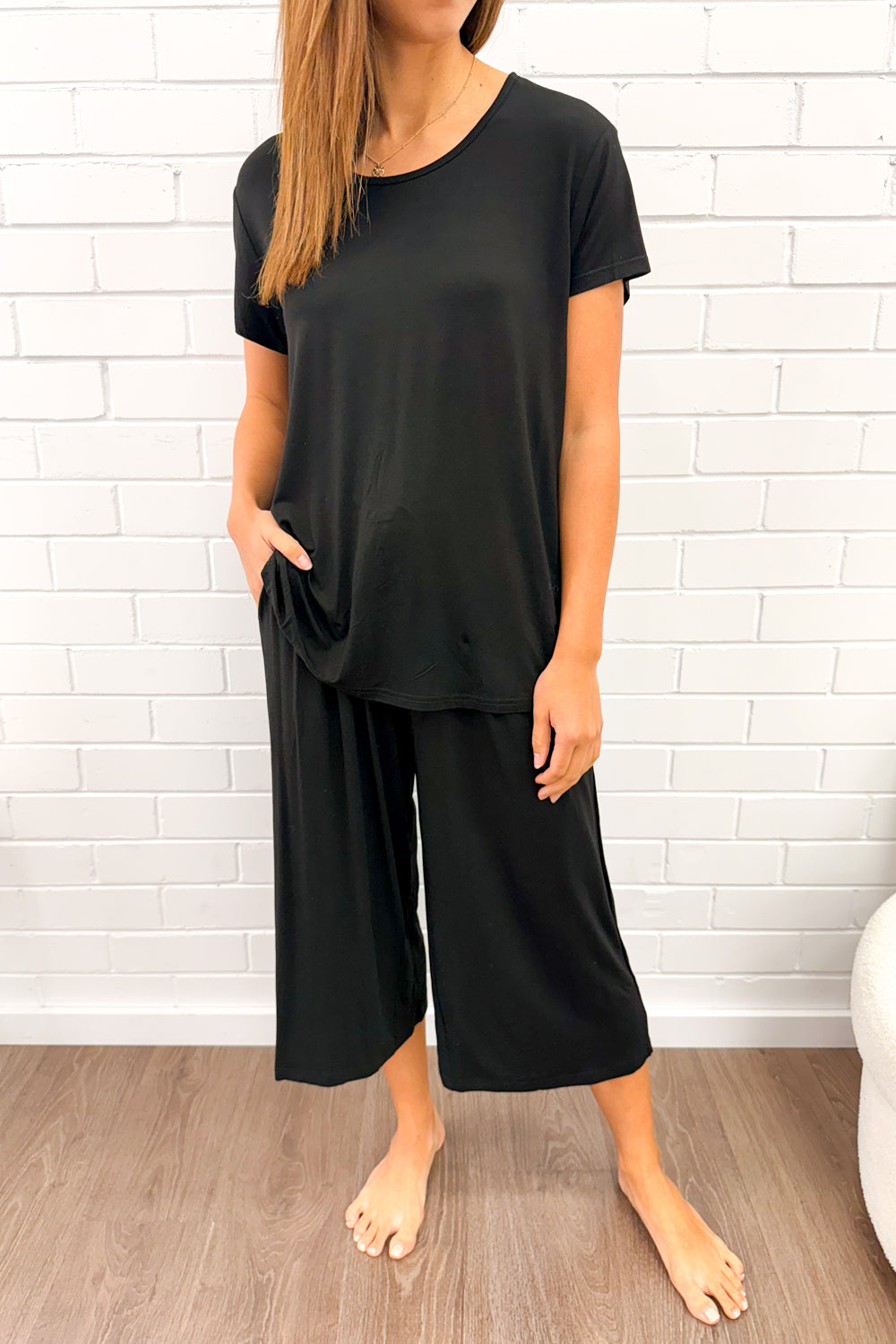 The Comfiest PJs Tee & Cropped Pants Set | Women's Sleepwear | Vine Apparel