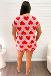 The Comfiest PJs Tee & Shorts Set - Red Hearts