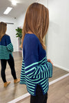 Navy Green Stripe