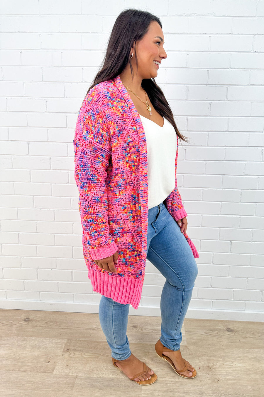 The Rainbow Pop Cardi - Pink