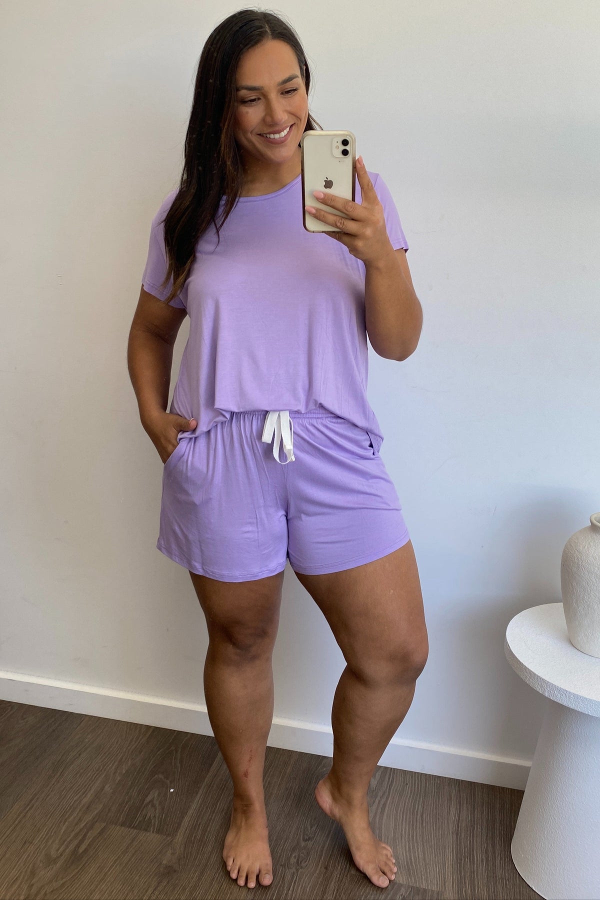 The Comfiest PJs Tee & Shorts Set - Purple Bubblegum – Vine Apparel