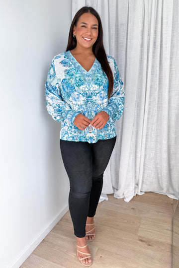 Teal Floral: ash