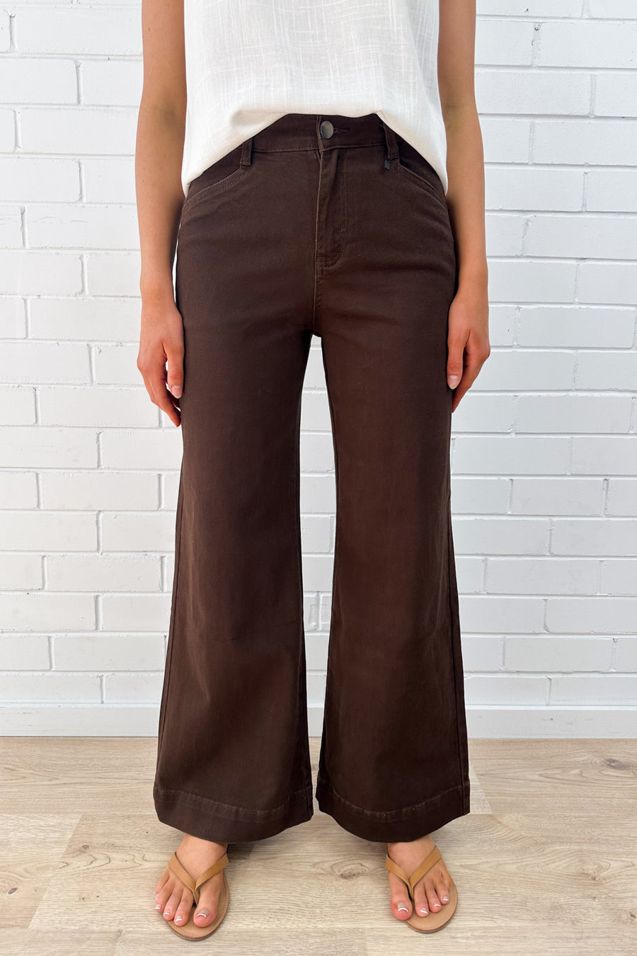 Tilda Wide Leg Jeans - Chocolate Denim