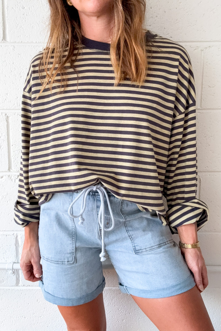 Washed Yellow Stripe