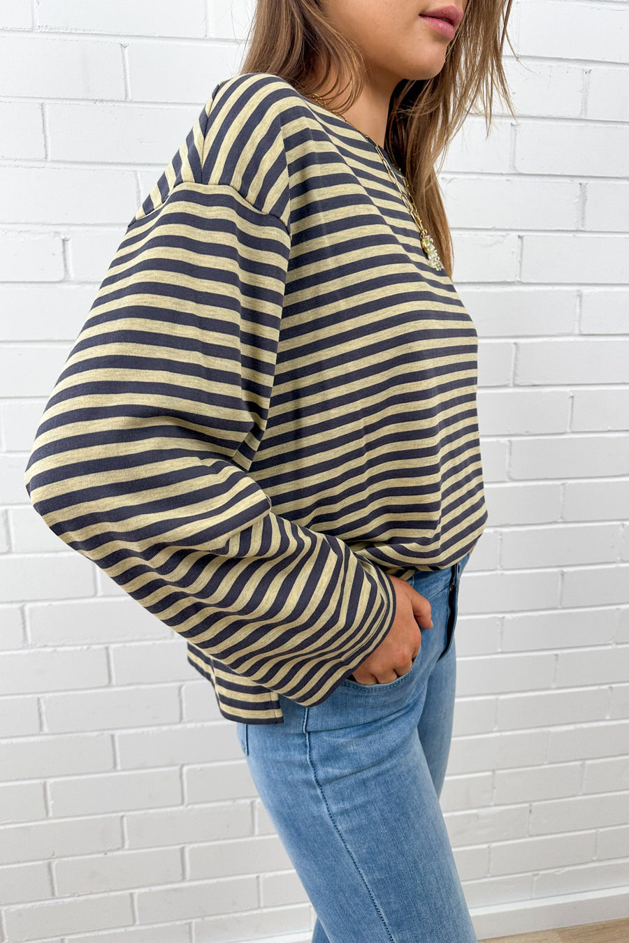 Washed Yellow Stripe