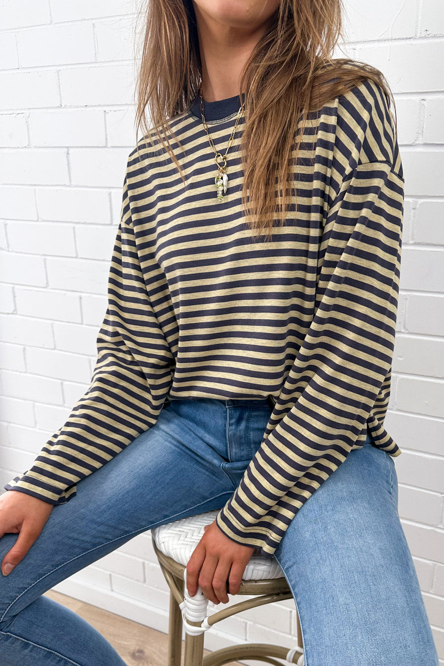 Washed Yellow Stripe