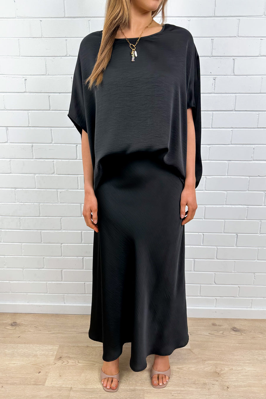 Zara Satin Drape Top
