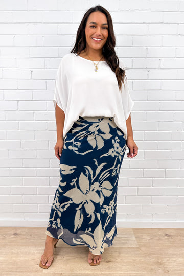 Blue Cream Floral: ash