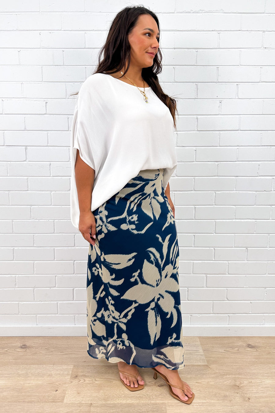Blue Cream Floral