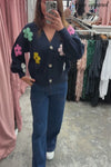 Navy Multi Flower