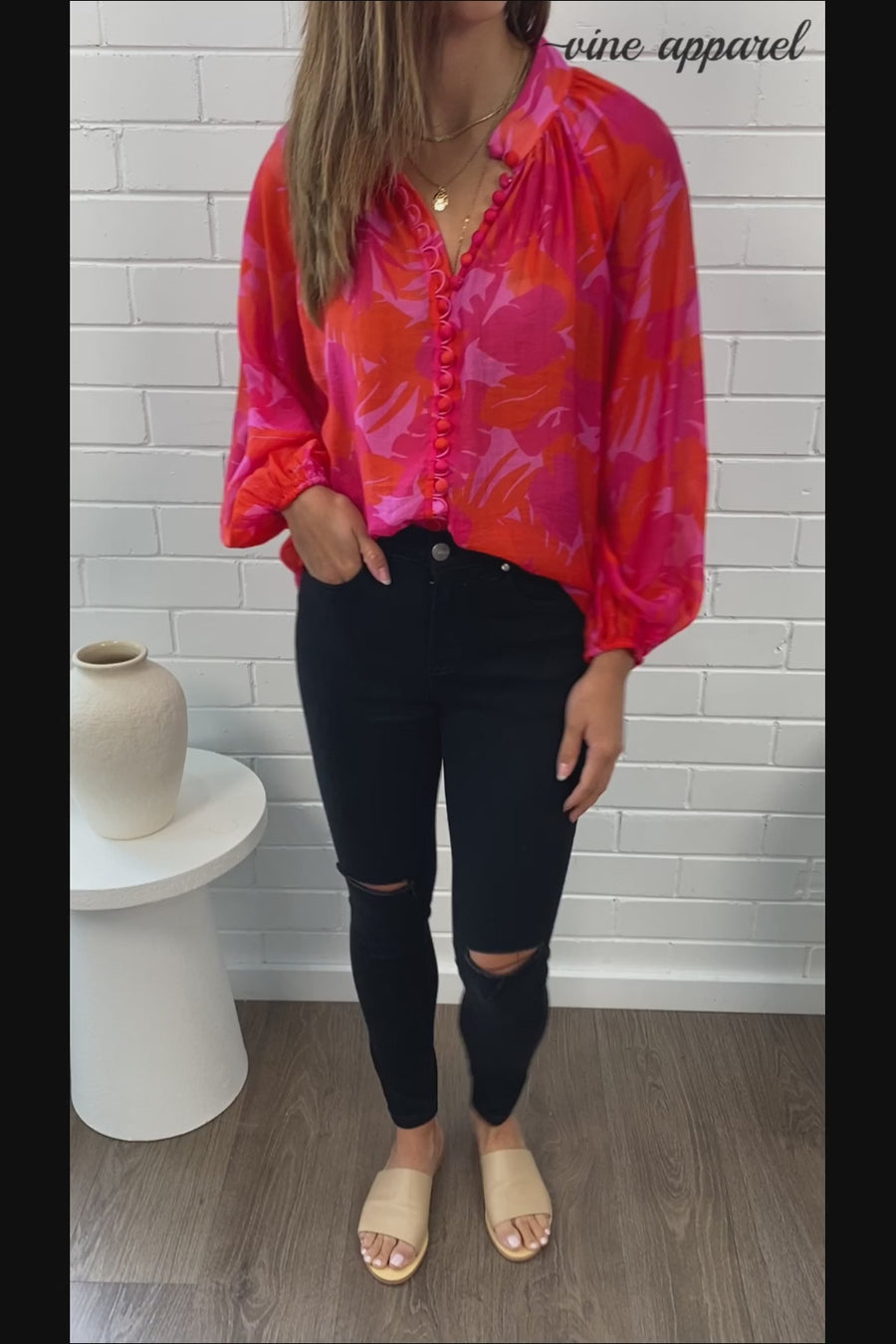 Pink Red Floral