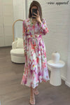 Peach Purple Floral