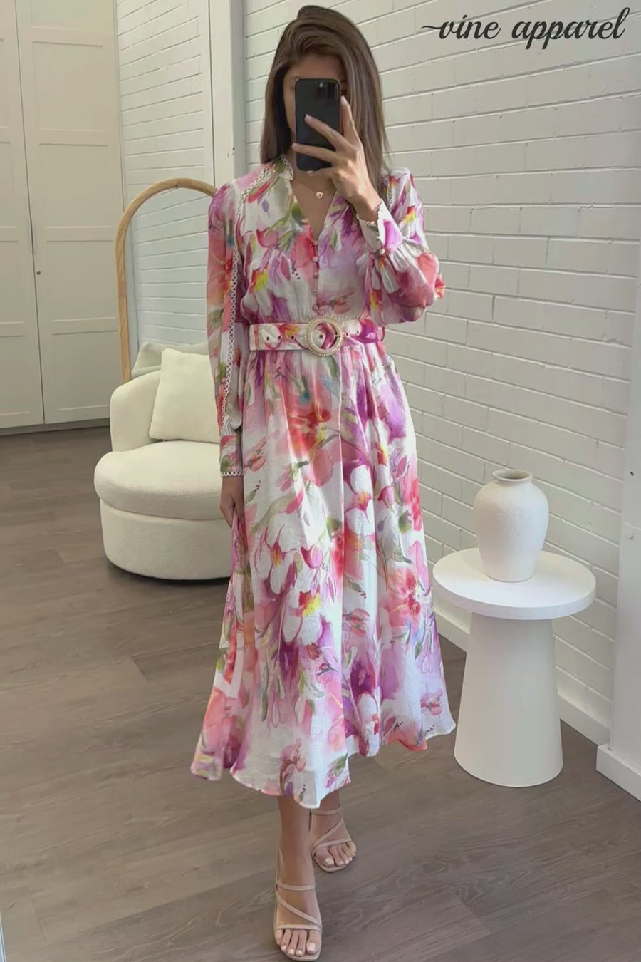 Peach Purple Floral