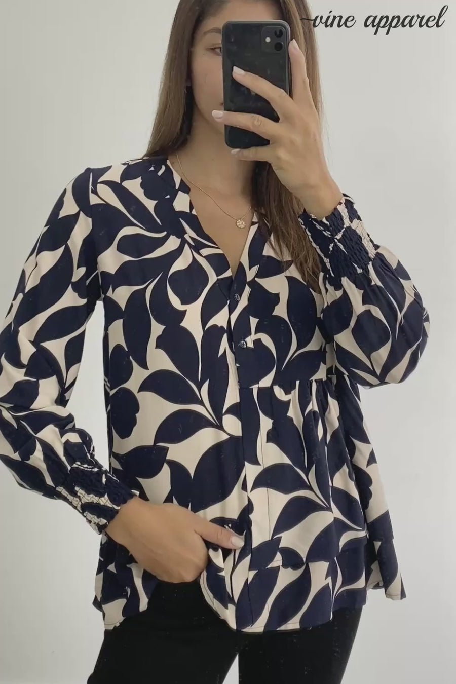 Navy Print