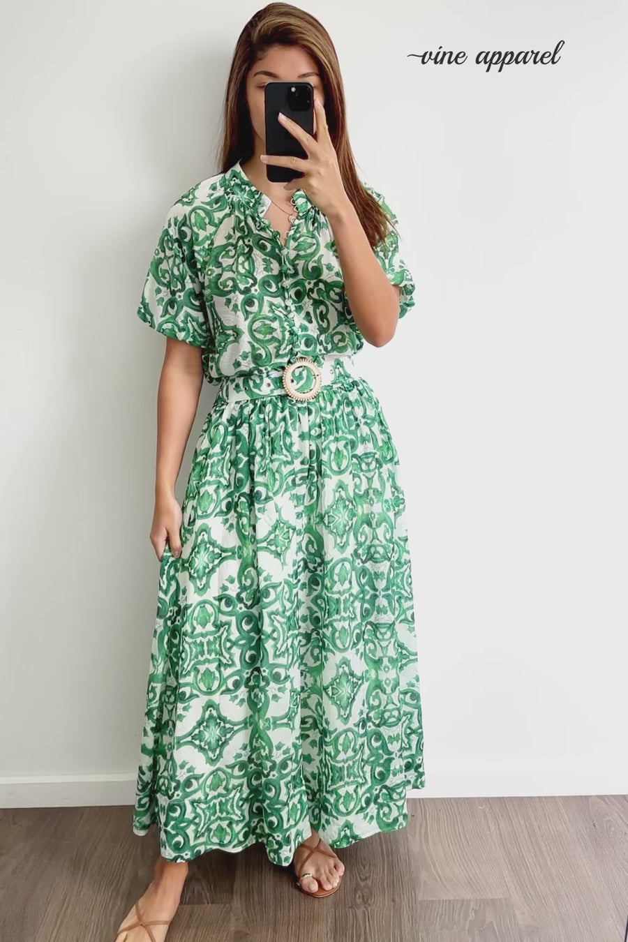 Green White Tile