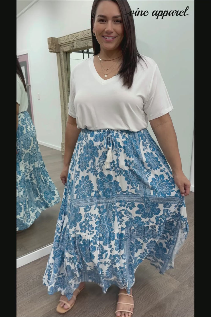 Blue White Floral