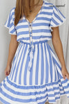 Blue White Stripe