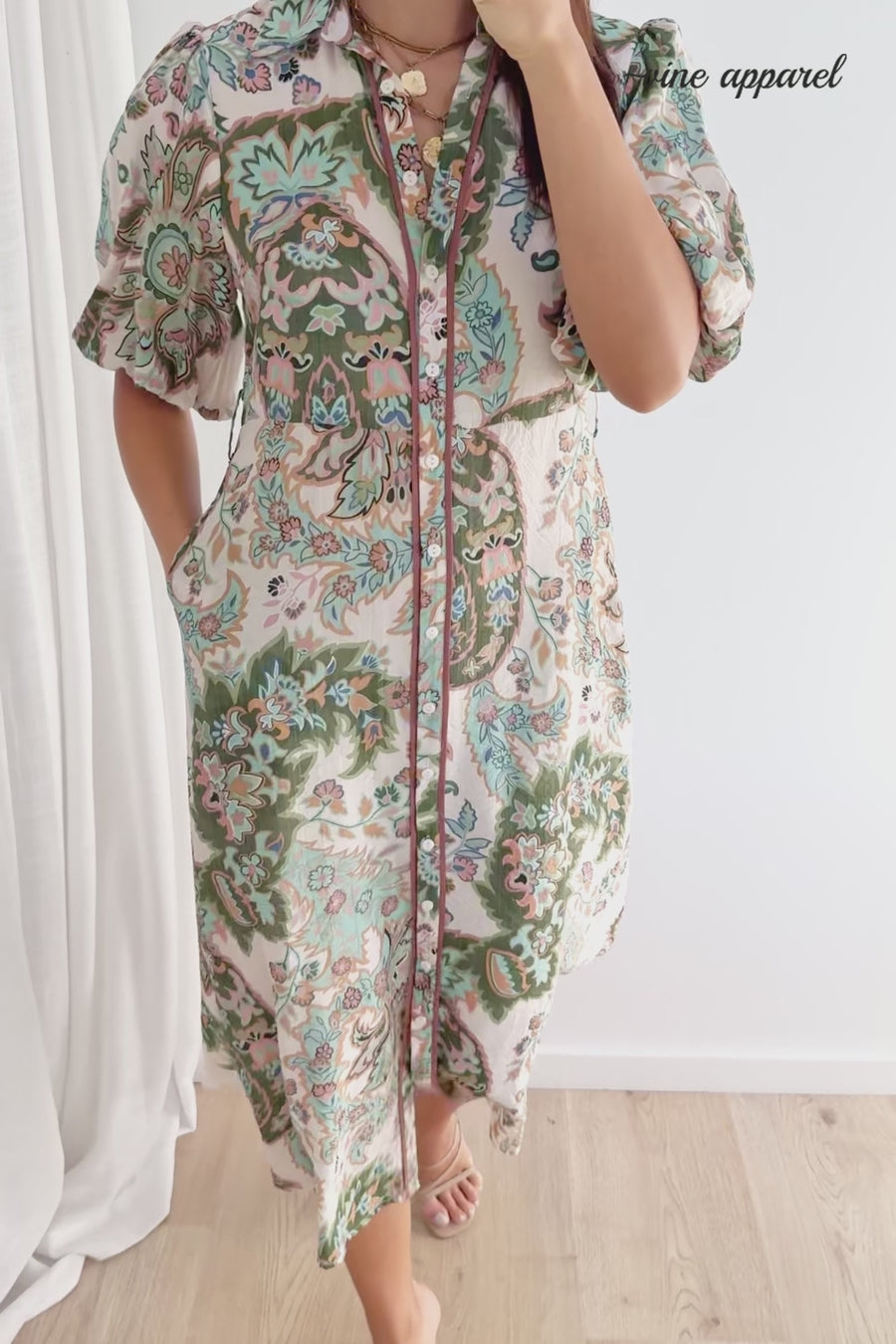 Sage Floral Paisley