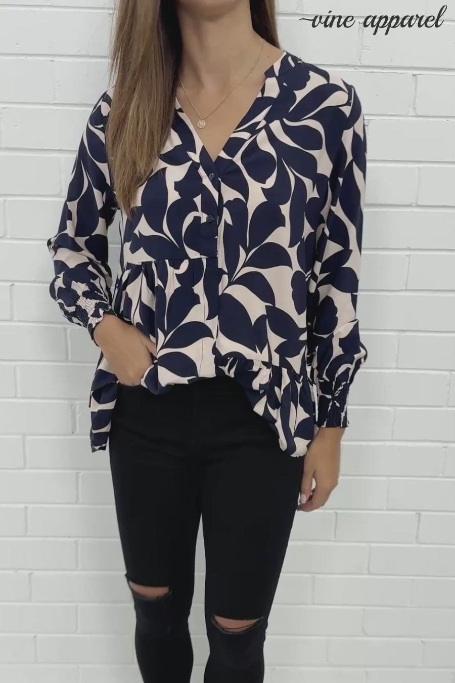 Navy Print