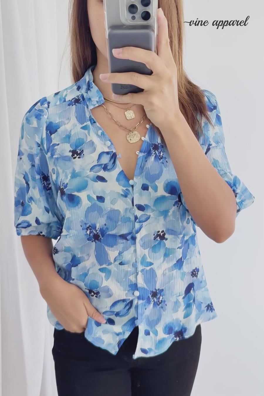 Blue Watercolour Floral