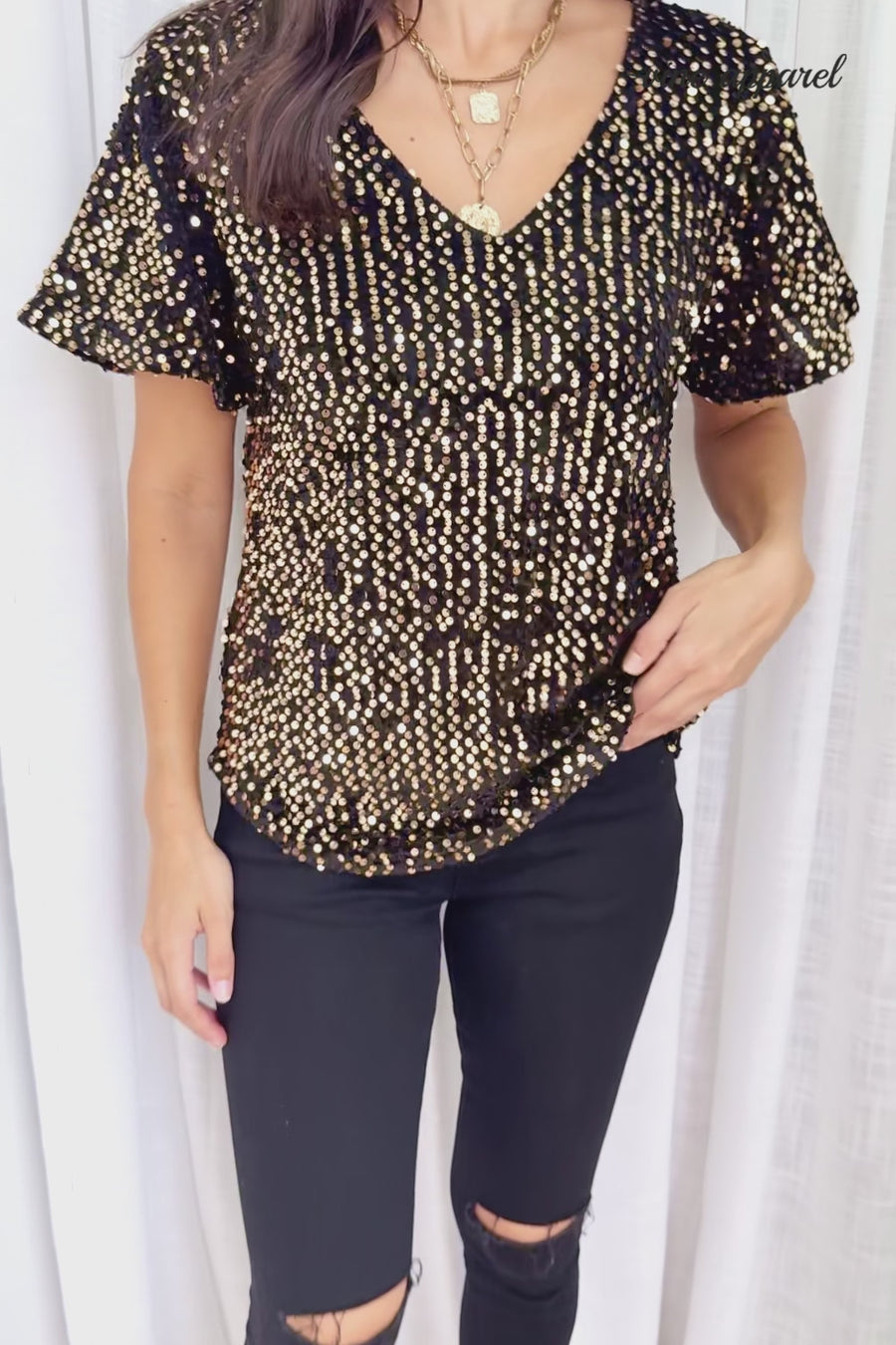 Black Gold Sequin