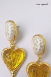 Marli Antique Heart Earrings - Lemon Sorbet Gold