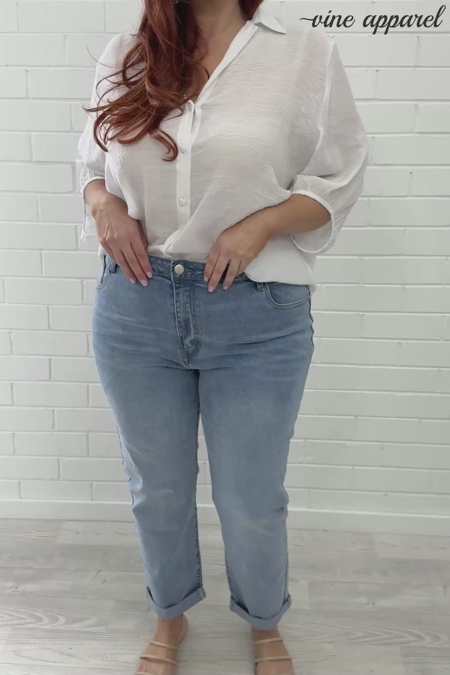 Mum Babe Straight Leg Jeans - Denim
