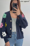 Navy Multi Flower