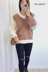 Lennox Knit - Coffee Colour Block
