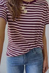 Blush Burgundy Stripe