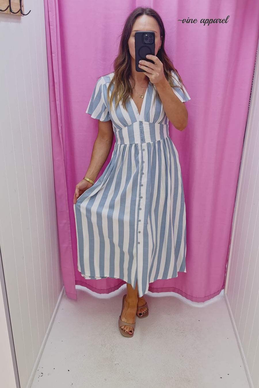 Blue White Stripe