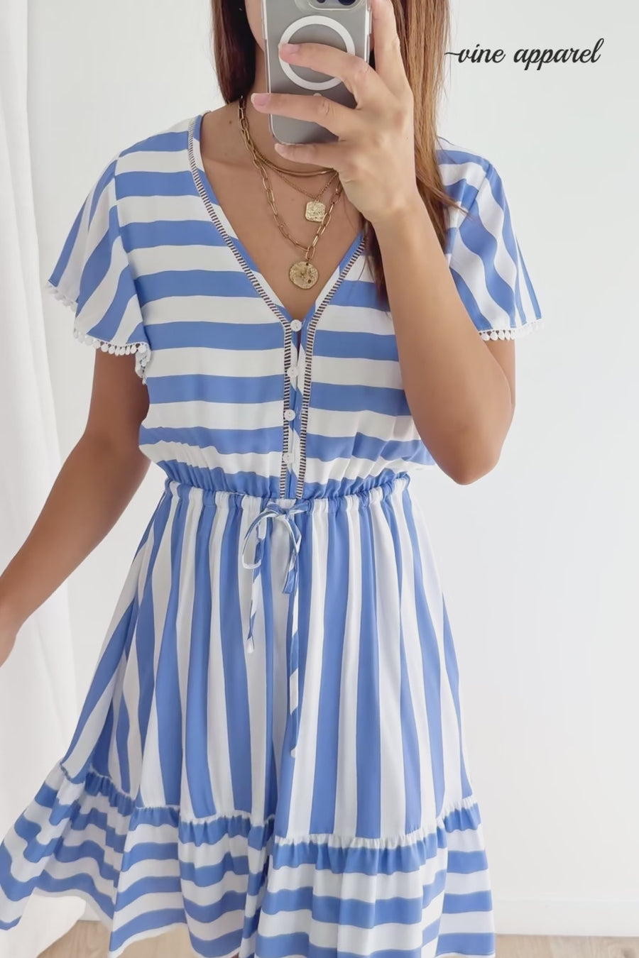 Blue White Stripe