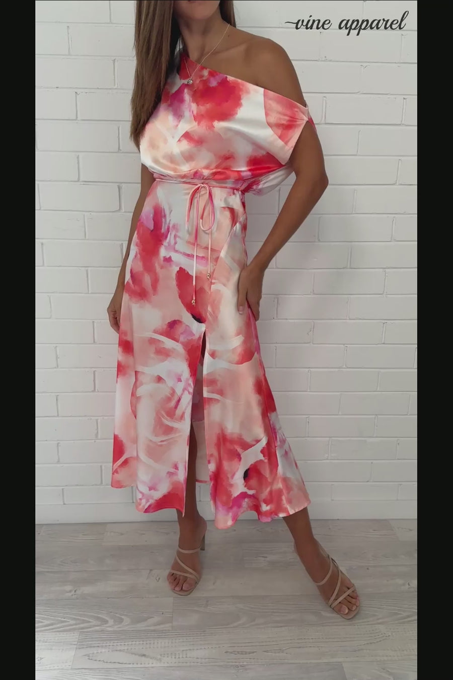 Coral Pink Floral
