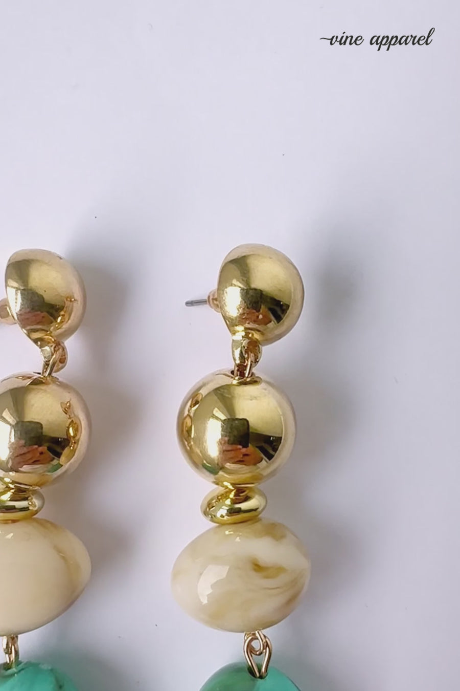 Luka Drop Earrings - Turquoise Gold