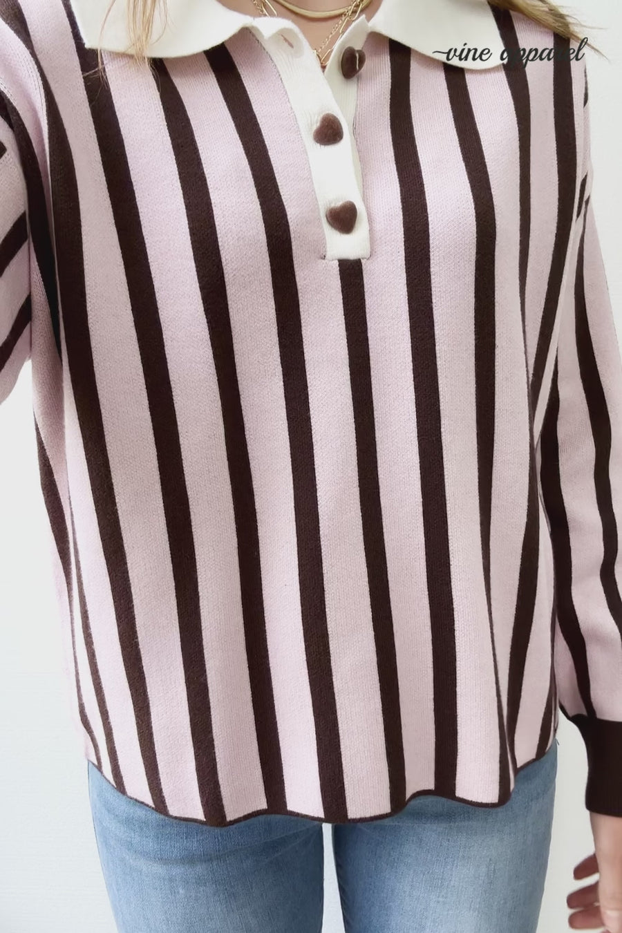 Pink Brown Stripe
