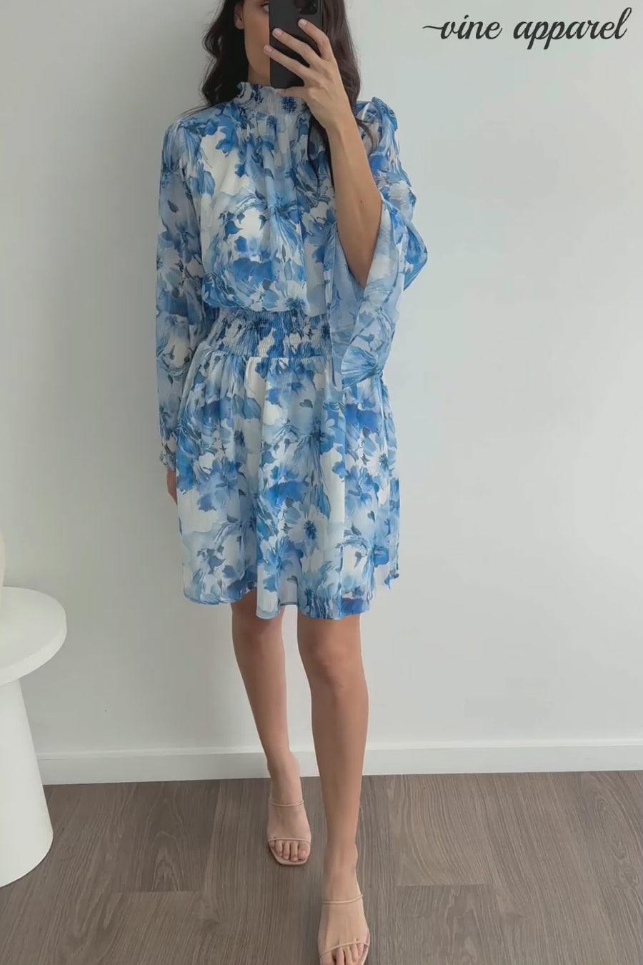 Blue White Floral