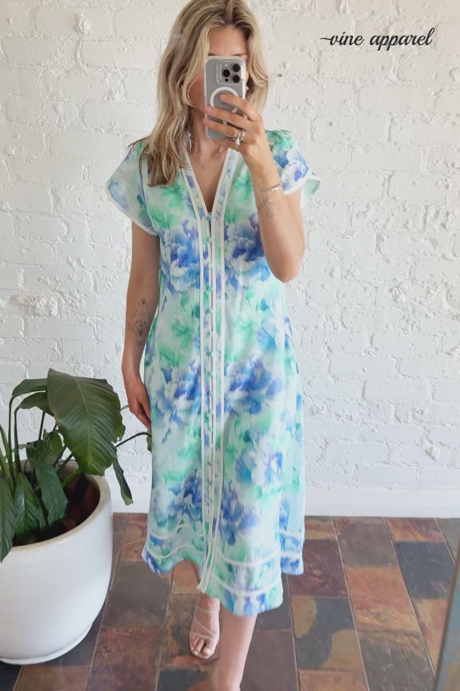 Blue Turquoise Floral