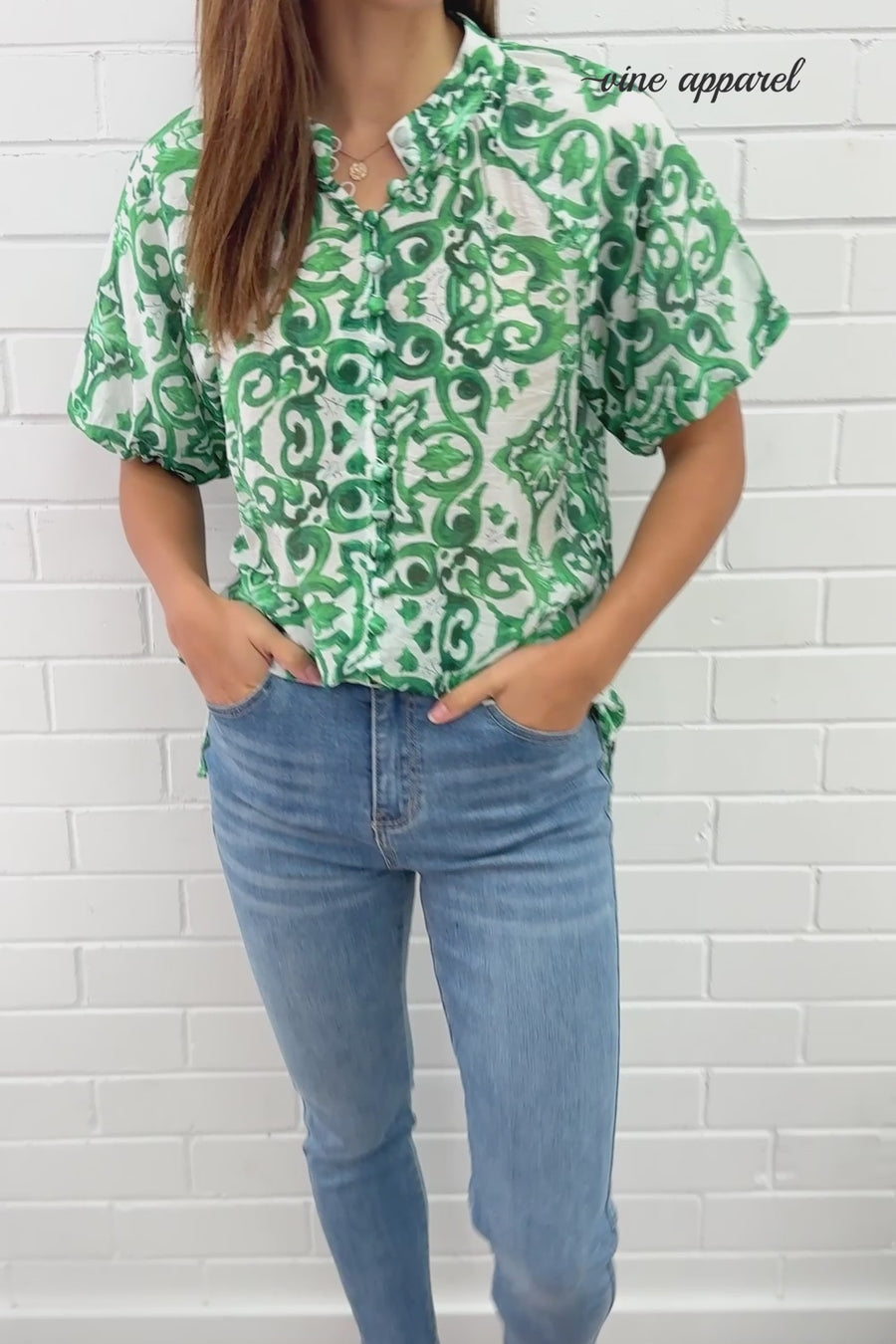 Green White Tile
