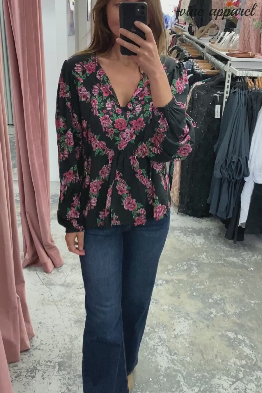 Black Pink Floral