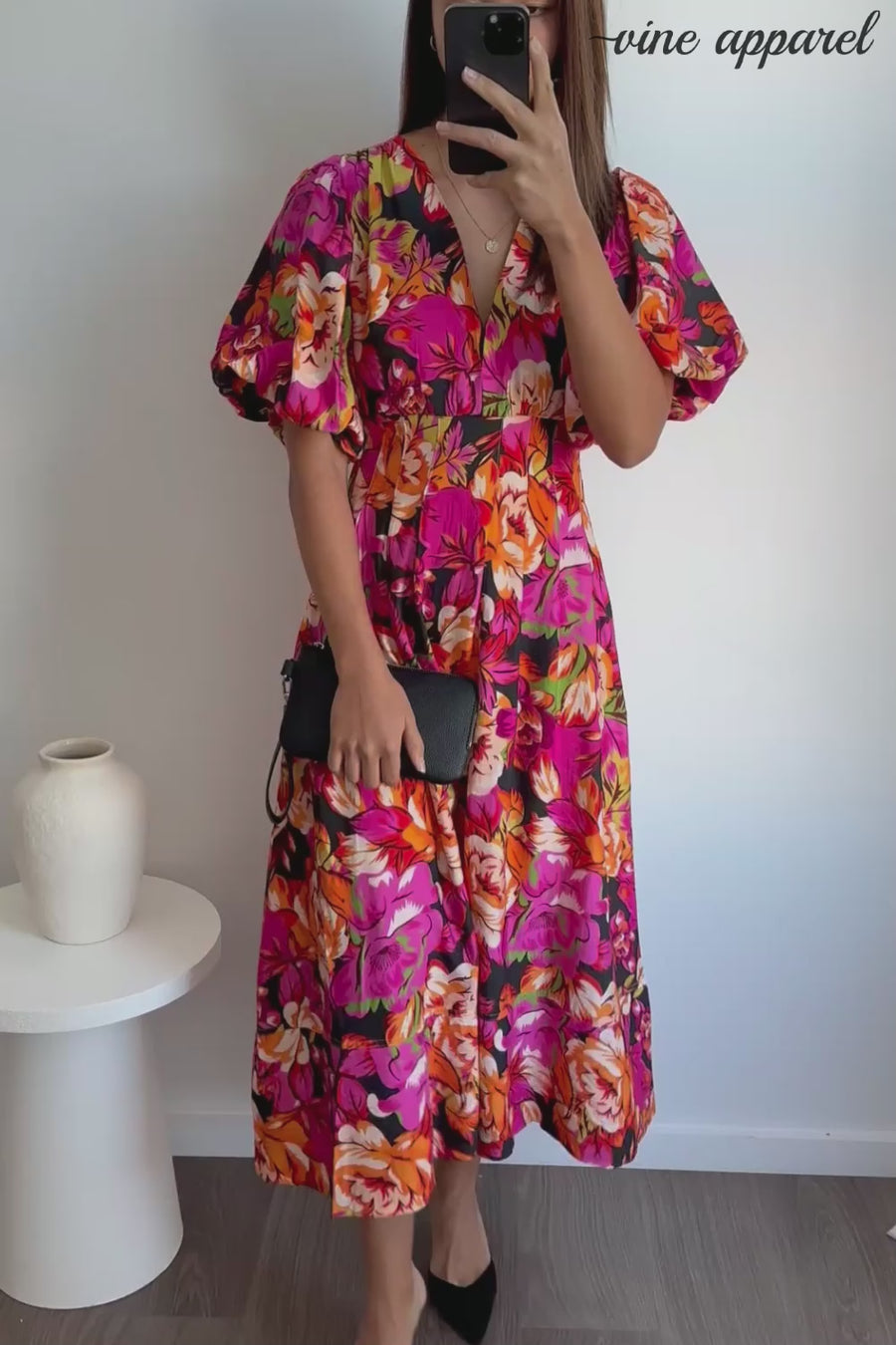 Pink Orange Floral