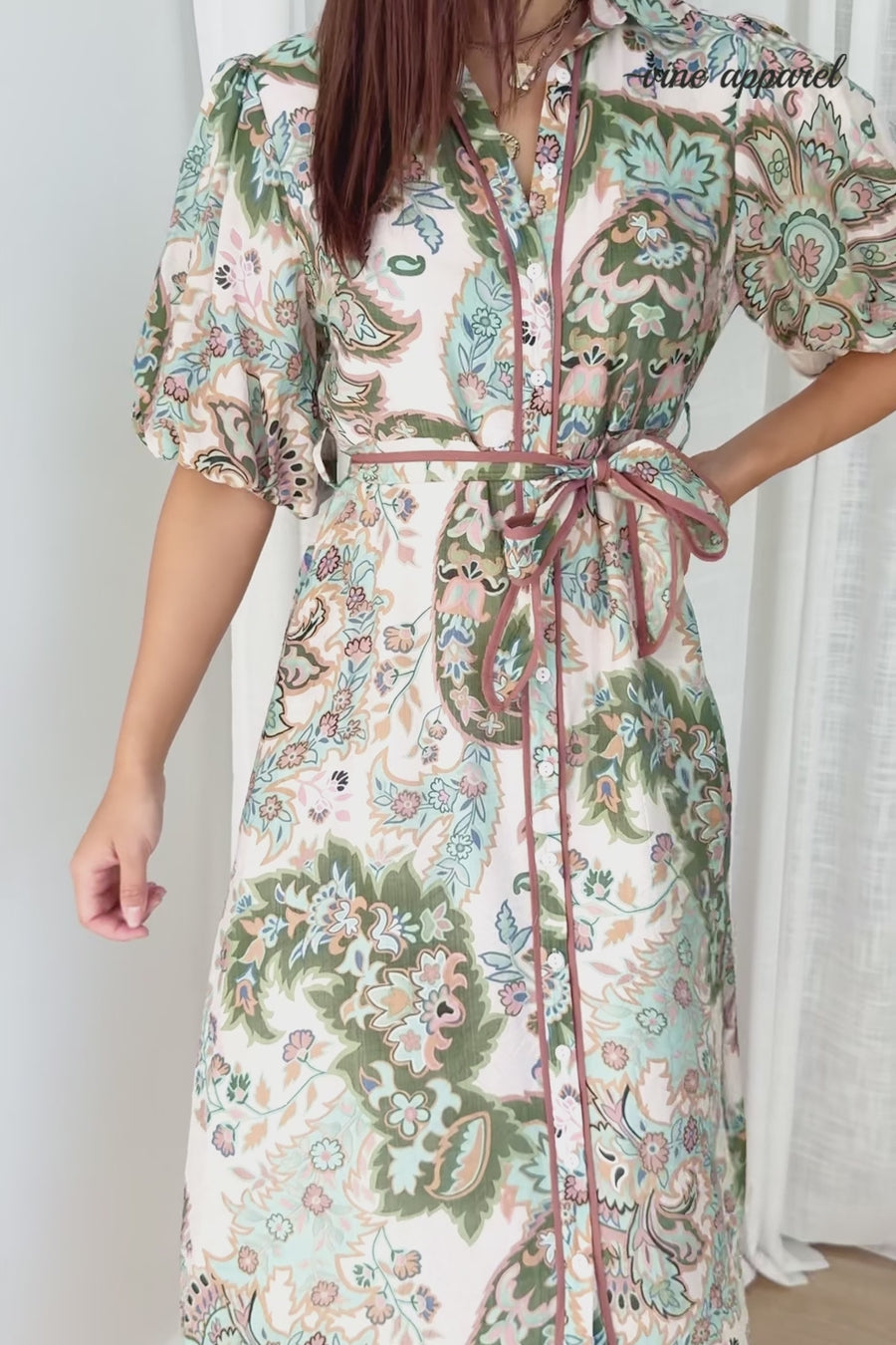 Sage Floral Paisley